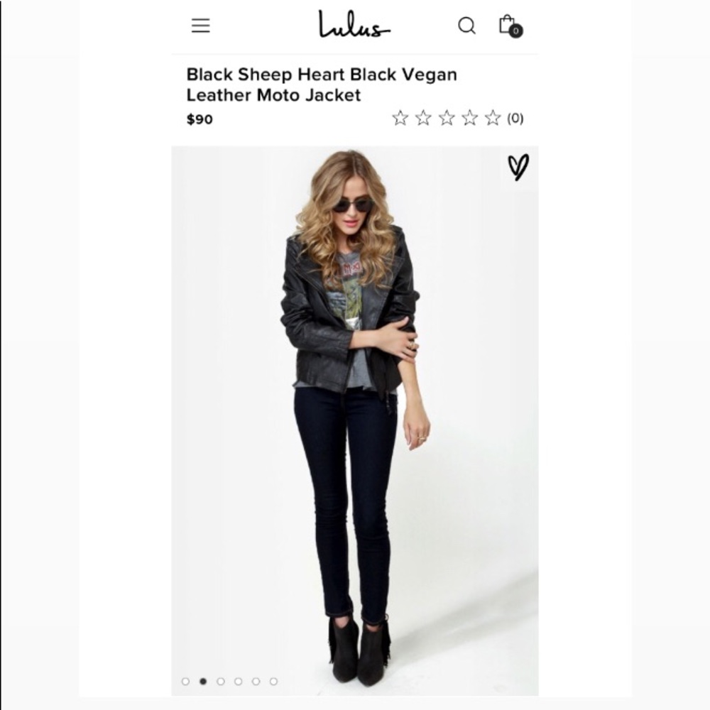 Lulus Black Vegan Leather Moto Jacket - Picture 2 of 9